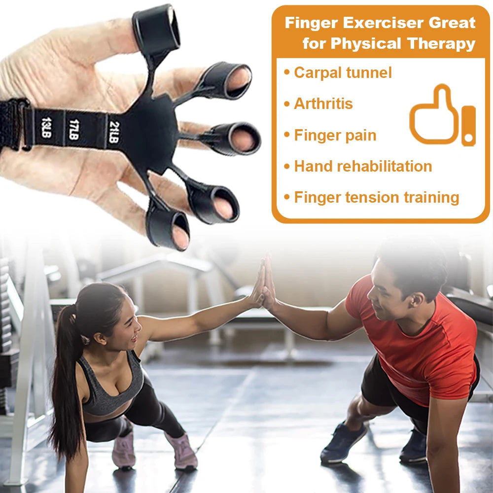 Adjustable Silicone Grip Strength Trainer for Fingers and Forearms