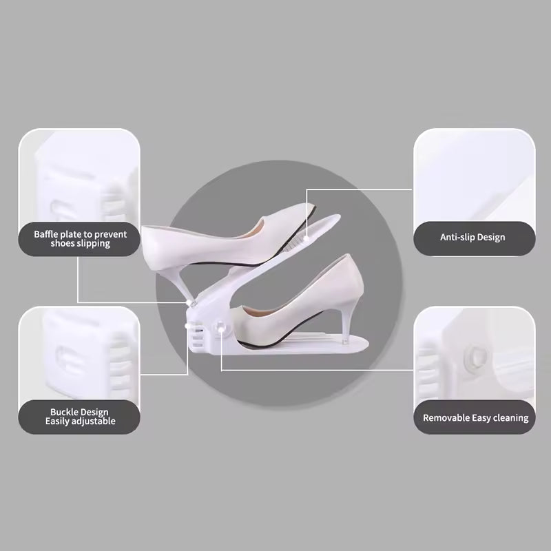 Shoe Slots Organizer - 12 Pack Vertical Shoe Storage
