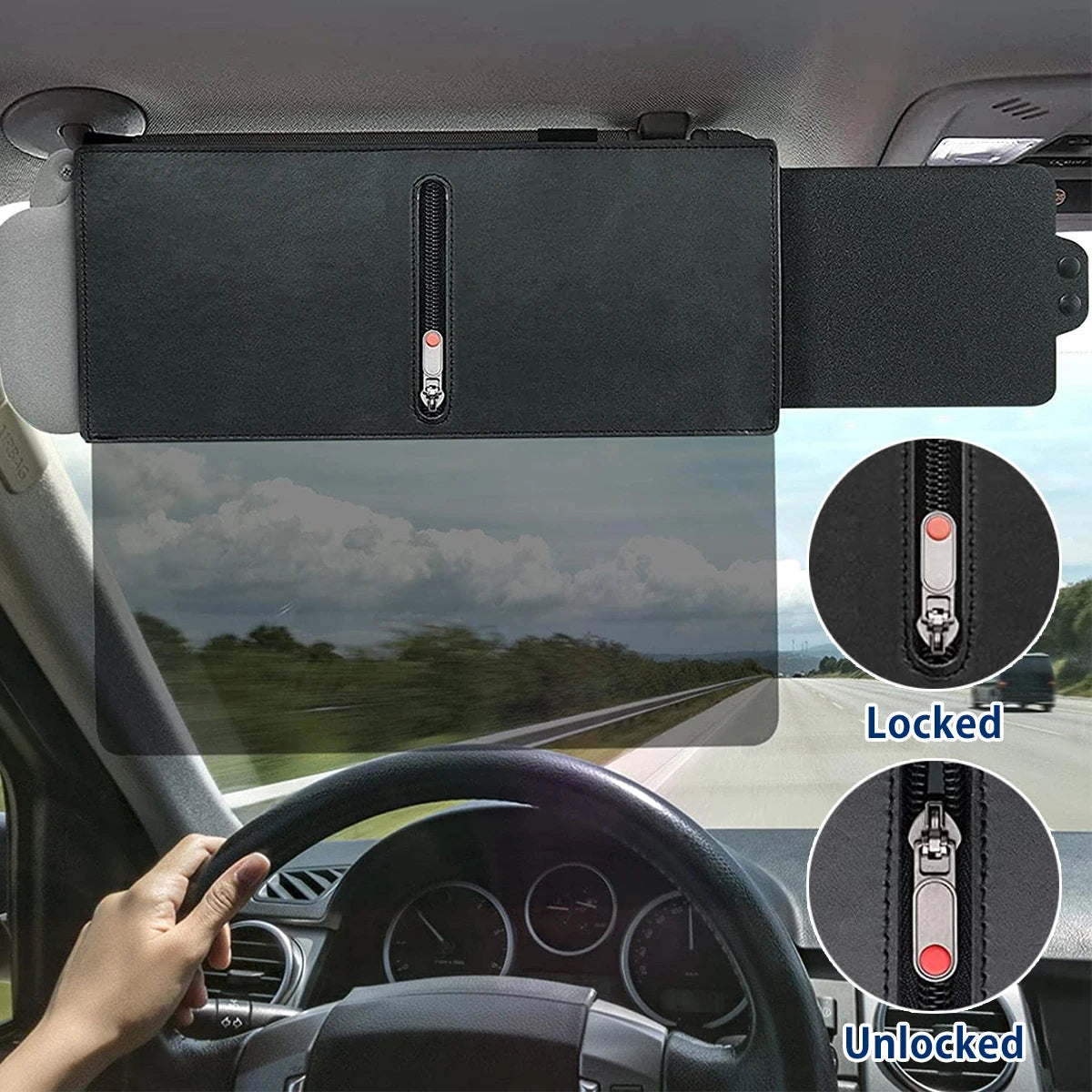 Car Sun Visor Extension | Polarized Glare-Reducing Shield