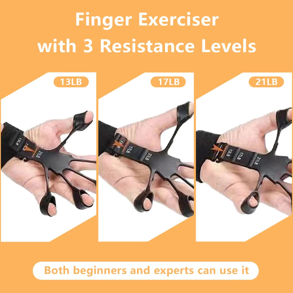Adjustable Silicone Grip Strength Trainer for Fingers and Forearms