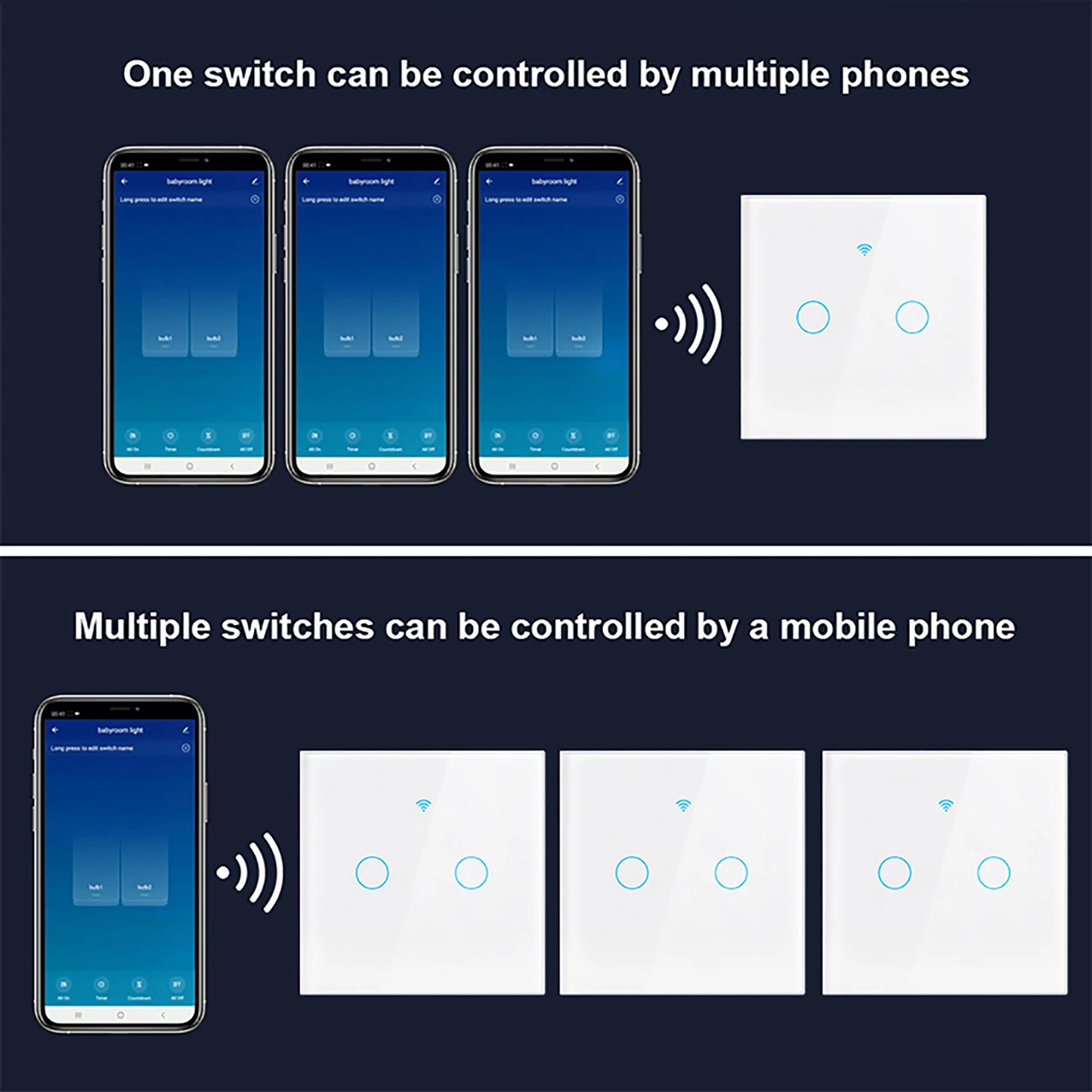 WiFi Smart Light Switch – No Neutral Wire