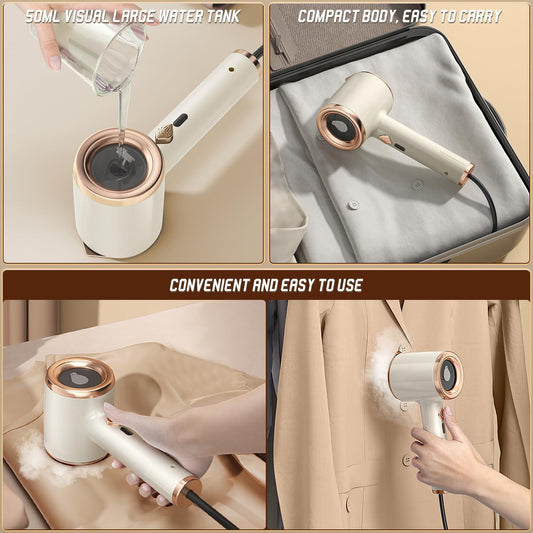 Portable Garment Steamer | Quick Wrinkle-Reducing Design
