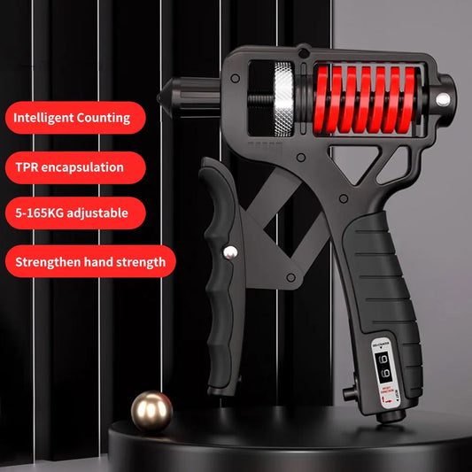 Adjustable Hand Grip Strength Trainer 55–363lb Aluminium Compact Silent