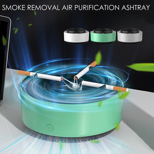 Smart Air Purifier Ashtray | Multi-Layer Smoke Filtration System